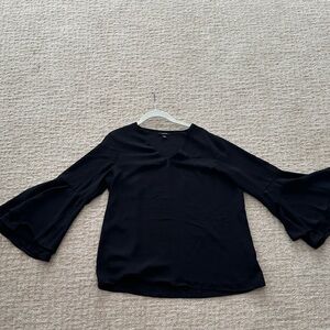 Alfani Black Bell Sleeve Blouse